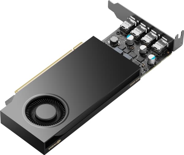 NVIDIA Quadro RTX A1000 8GB GDDR6 4x mini-DisplayPort GPU 2D CAD -grafiikkakortti HP-työasemiin - 50W matalaprofiilinen yhden pistorasian näytönohjai