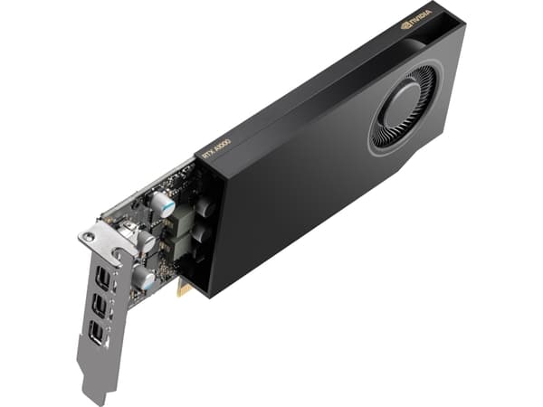 NVIDIA Quadro RTX A1000 8GB GDDR6 4x mini-DisplayPort GPU 2D CAD -grafiikkakortti HP-työasemiin - 50W matalaprofiilinen yhden pistorasian näytönohjai
