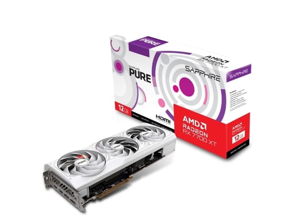 Sapphire Pure Radeon RX 7700 XT 12GB - Grafikkort - Radeon RX 7700 XT - 12GB GDDR6 - PCIe 4.0 x16 - 2 x HDMI, 2 x DisplayPort