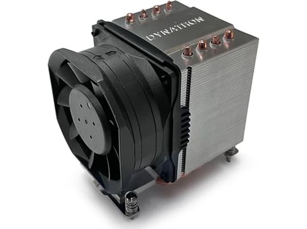 Chłodzenie CPU Dynatron DYNATRON A56 AMD AM4 AM5 kjøler 3U med varmerør i kontakt med CPU kjøleribber laget av aluminium aktiv med PWM og opptil 170W