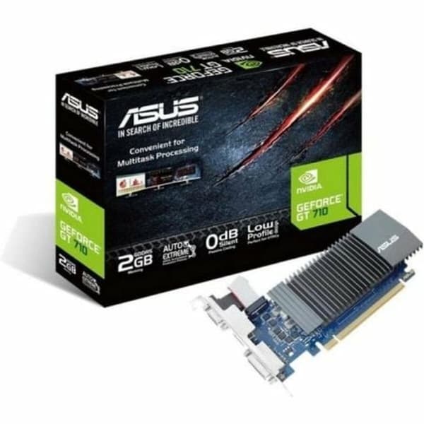 Grafiikkakortti Asus 90YV0ALA-M0NA00 NVIDIA GeForce GT 710 2 GB GDDR5 musta, Sininen