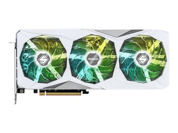 ASRock Steel Legend Radeon RX 7700 XT 12GB OC - Grafikkort - Radeon RX 7700 XT - 12 GB GDDR6 - PCIe 4.0 x16 - 3 x DisplayPort, HDMI - boks Hvit