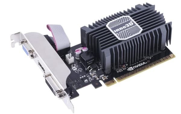 Inno3D N730-1SDV-E3BX näytönohjain NVIDIA GeForce GT 730 2 GB GDDR3 musta, Hopea