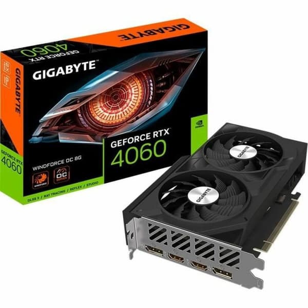 Grafikkort Gigabyte GV-N4060WF2OC-8GD Geforce RTX 4060 GDDR6 Sort