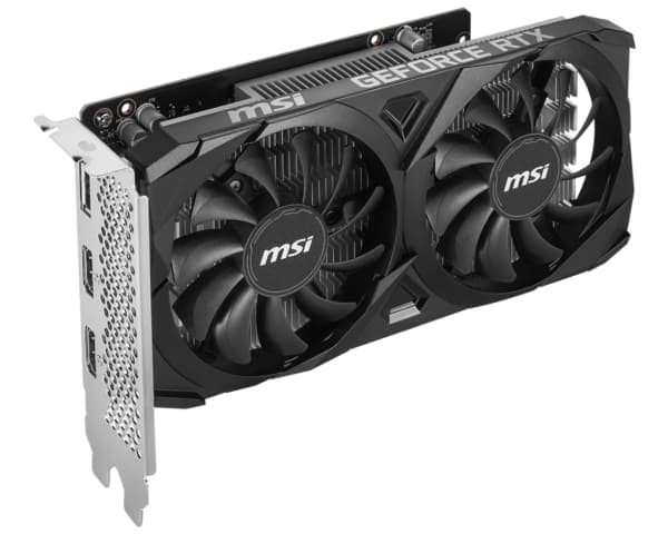 MSI GeForce RTX 3050 VENTUS 2X E 6G OC - Grafikkort - GF RTX 3050 - 6 GB GDDR6 - PCIe 4.0 x16 - 2 x HDMI, DisplayPort