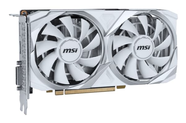 MSI GeForce RTX 3050 VENTUS 2X XS 8G OC - Grafikkort - GF RTX 3050 - 8 GB GDDR6 - PCIe - HDMI, DisplayPort, DVI - hvit