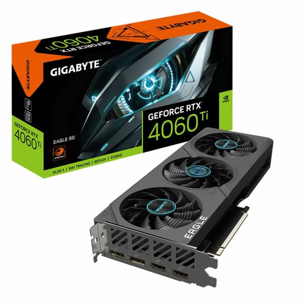 Grafikkort Gigabyte GV-N406TEAGLE-8GD Geforce RTX 4060 Ti GDDR6 Hvid