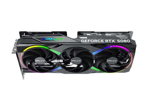 PNY GeForce RTX 5080 Overclocked Triple Fan GPU, GeForce RTX 5080, 16 GB, GDDR7, 256 bit, 7680 x 4320 pixels, PCI Express x16 5.0