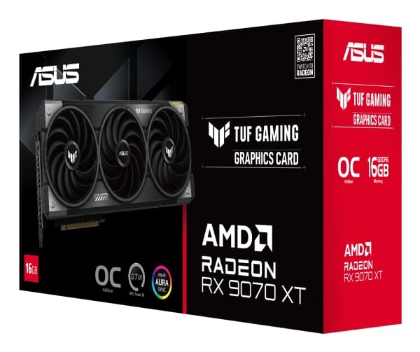 ASUS VGA 16GB RX9070XT PRIME OC 3xDP/HDMI PRIME-RX9070XT-O16G