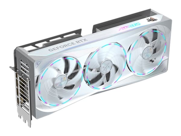GIGABYTE AORUS GeForce RTX 5080 MASTER ICE 16G Graphics Card - 16GB GDDR7, 256bit, PCI-E 5.0, 2805MHz Core Clock, 3 x DP 2.1a, 1 x HDMI 2.1b, NVIDIA Valkoinen