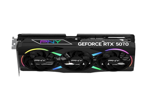 PNY GeForce RTX 5070 EPIC-X RGB OC, GeForce RTX 5070, 12 GB, GDDR7, 192 bit, 7680 x 4320 pixels, PCI Express x16 5.0