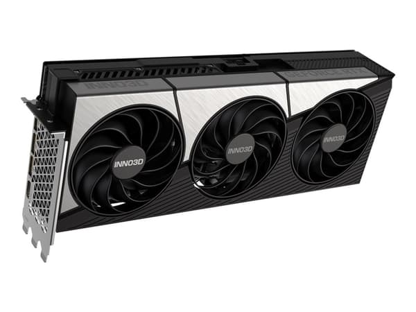 Inno3D GeForce RTX 5090 X3, GeForce RTX 5090, 32 GB, GDDR7, 512 Bit, PCI Express 5.0, 3 fan(er) Sort, Grå