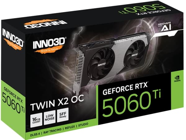 INNO3D GEFORCE RTX 5060 Ti 16GB TWIN X2 OC GDDR7 3xDP 1xHDMI