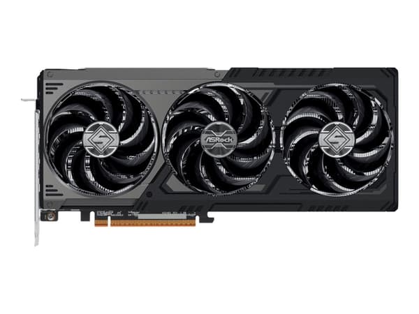 ASRock Steel Legend Radeon RX 9070 XT Dark 16GB - Grafikkort - Radeon RX 9070 XT - 16 GB GDDR6 - PCIe 5.0 x16 - 3 x DisplayPort, HDMI - boks