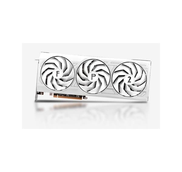 Näytönohjain SAPPHIRE AMD Radeon RX 7700 XT (12 Gt, GDDR6, 192-bittinen, PCIE 4.0 16x, kolmen paikan tuuletinelementti, 2xHDMI, 2xDisplayPort) Valkoinen