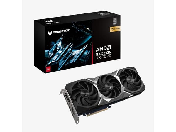 Acer Predator BiFrost Radeon RX 9070 OC 16GB, Radeon RX 9070, 16 GB, GDDR6, 256 bit, 7680 x 4320 piksler, PCI Express x16 5.0