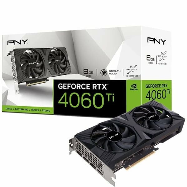 Grafiikkakortti PNY VCG4060T8DFXPB1 Geforce RTX 4060 Ti 8 GB GDDR6