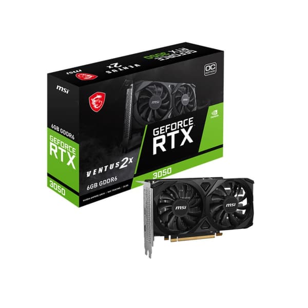 Grafiikkakortti MSI VENTUS 2X E Nvidia GeForce RTX 3050 6 GB GDDR6