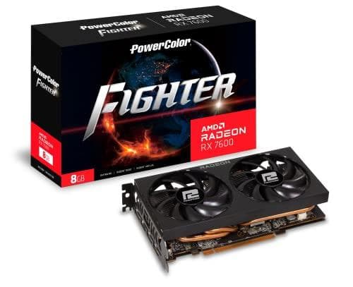 PowerColor Radeon RX 7600 Fighter 8GB - 8192MB - GDDR6 (RX7600 8G-F) Svart