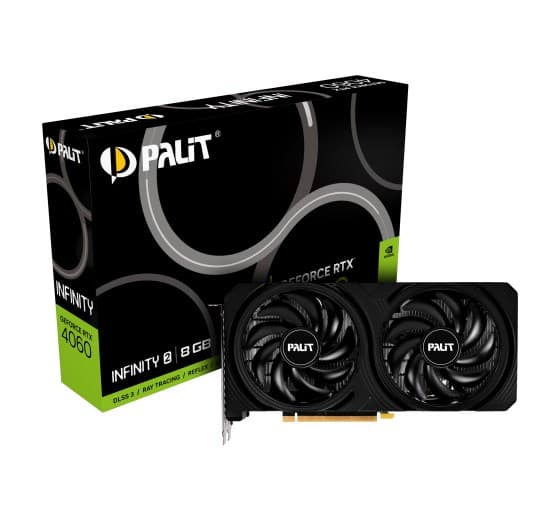 Palit GeForce RTX 4060 Infinity 2 -näytönohjain, NVIDIA, 8 Gt GDDR6