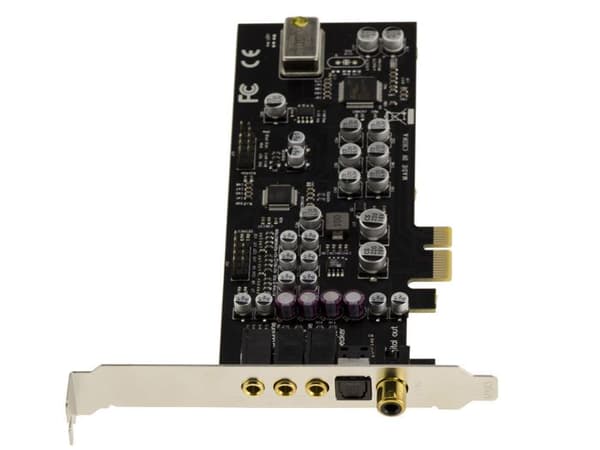 HiFi HD 7.1 24 Bit 192KHz 100db ljudkort på PCIe-port - Oxygen CM8828 / CM9882A - Hög och låg profil