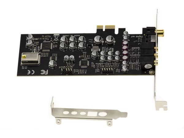 HiFi HD 7.1 24 Bit 192KHz 100db ljudkort på PCIe-port - Oxygen CM8828 / CM9882A - Hög och låg profil