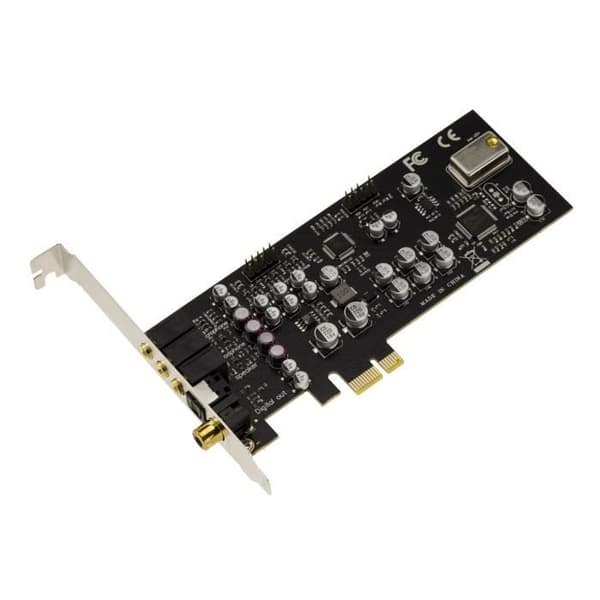 HiFi HD 7.1 24 Bit 192KHz 100db ljudkort på PCIe-port - Oxygen CM8828 / CM9882A - Hög och låg profil
