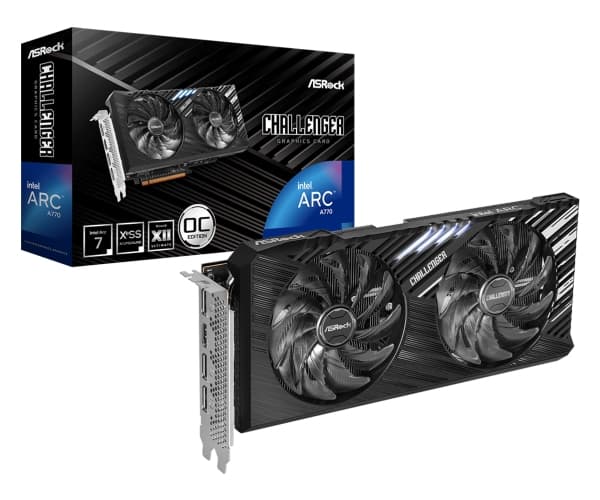 ASRock Challenger Intel Arc A770 SE 16GB OC - Grafikkort - Intel Arc A770 - 16 GB GDDR6 - PCIe 4.0 x16 - 3 x DisplayPort, HDMI - låda