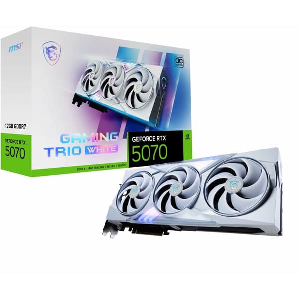 Grafikkort MSI GEFORCE RTX 5070 12G GAMING TRIO OC WHITE nvidia geforce rtx 5070 12 GB GDDR6X