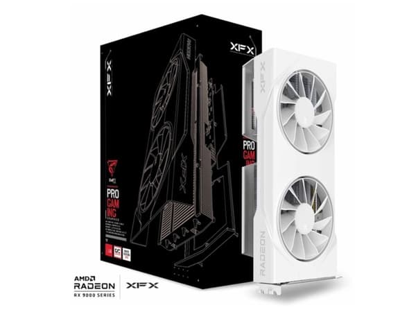 XFX RX-96TSW8GWQ, Radeon RX 9060 XT, 8 GB, GDDR6, 128 bitars, PCI Express x16 5.0, 2 fläkt(ar)