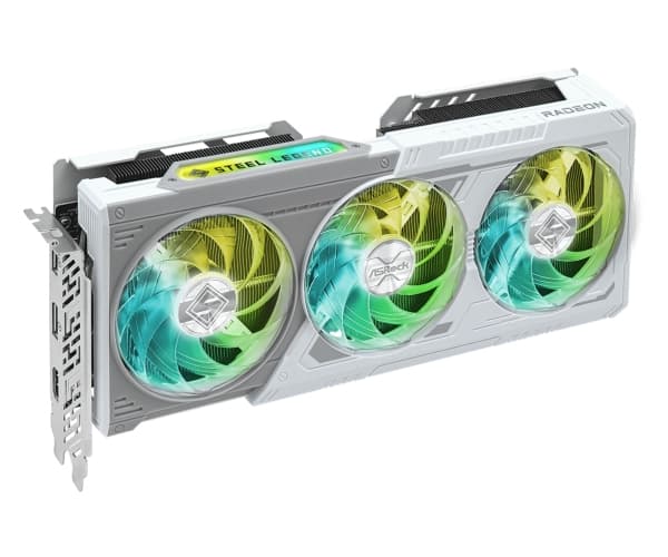 ASRock Radeon RX 9060 XT 16 GB Steel Legend OC-grafikkort - 16 GB GDDR6, 2x HDMI, 2x DP