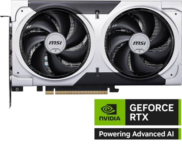 MSI GeForce RTX 5060 TI 8G VENTUS 2X OC PLUS, GeForce RTX 5060 Ti, 8 GB, GDDR7, 128 bit, 7680 x 4320 pixlar, PCI Express x16 5.0 Silver
