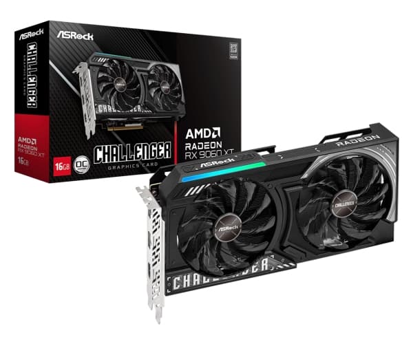 Näytönohjain Radeon RX 9060 XT CHALLENGER 16GB GDDR6 128bit 2DP/HDMI musta