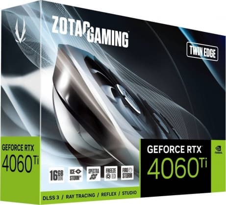 Näytönohjain, GeForce RTX 4060Ti Twin Edge 16GB GDDR6 128bit, ZOTAC