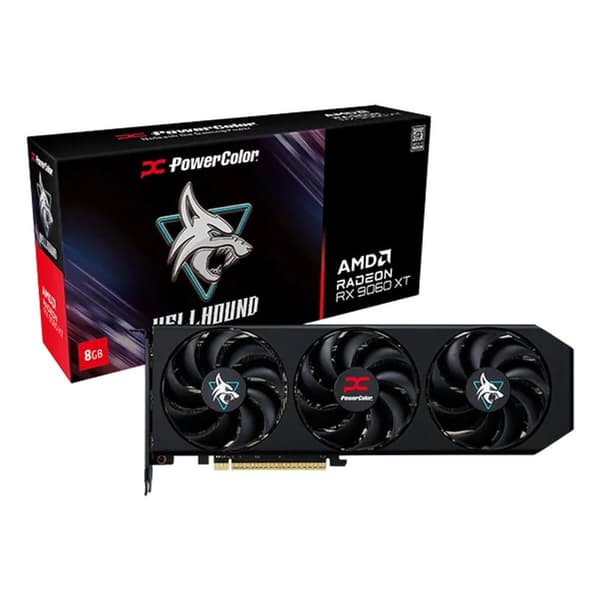 Grafikkort Powercolor RADEON RX 9060 XT 8 GB GDDR6 Svart