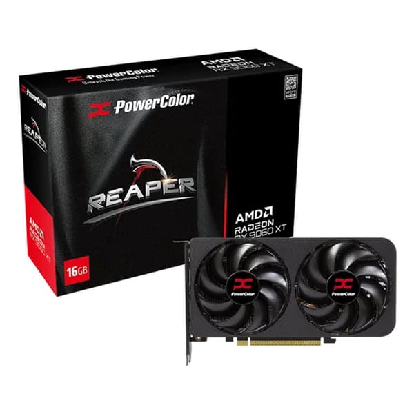 Grafikkort Powercolor RX9060XT 16G-A RADEON RX 9060 XT 16 GB GDDR6 Svart