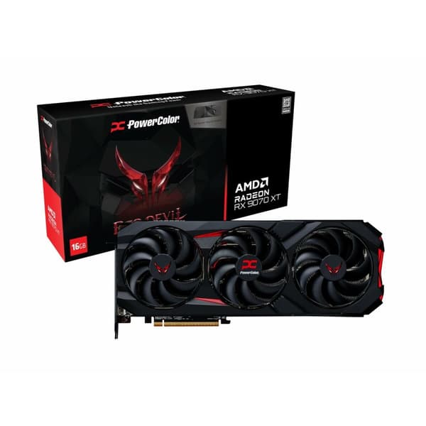 Grafikkort Powercolor RX9070XT 16G-E/OC/BP radeon rx 9070 xt 16 GB GDDR6 Sort