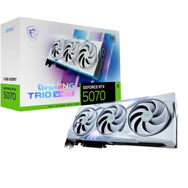 Grafikkort MSI RTX 5070 12G GAMING TRIO OC WHI nvidia geforce rtx 5070 12 GB GDDR6X GDDR7