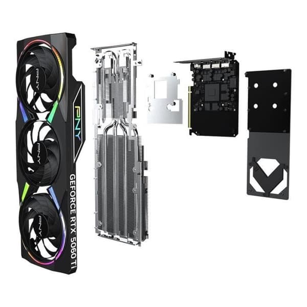 PNY - Grafikkort - GeForce RTX 5060 Ti - 8GB - ARGB Överklockad Trippelfläkt DLSS 4