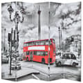 Miniatyrbillede 1 af 5: vidaXL foldbar rumdeler 200 x 170 cm London bus sort og hvid