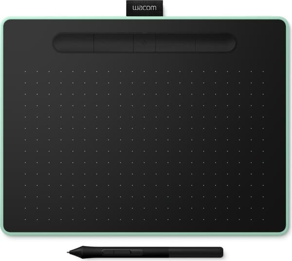 Wacom Intuos M med Bluetooth - digitizer - højre- og venstrehåndet - 21,6 x 13,5 cm - elektromagnetisk - 5 knapper - trådløs, kablet - USB, Bluetooth