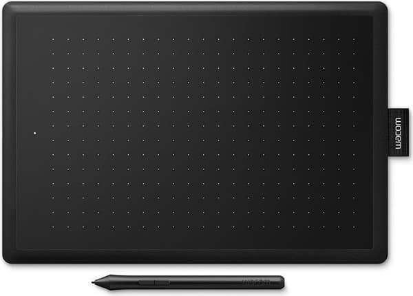 One by Wacom Medium - Digitizer - højre- og venstrehåndet - 21,6 x 13,5 cm - elektromagnetisk - kablet - USB - sort, rød (CTL-672)