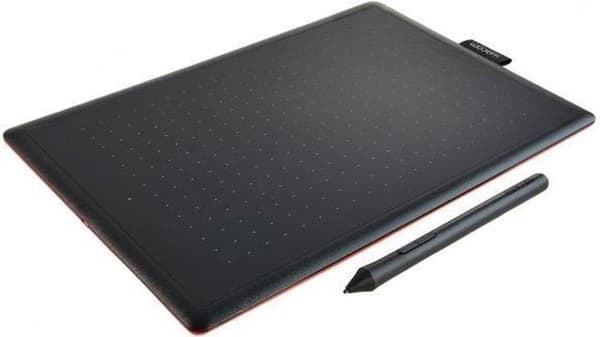 Wacom One by Medium grafiktablet 2540 lpi 216 x 135 mm USB Sort, Rød