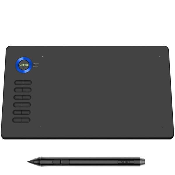 VEIKK A15 grafisk ritplatta med batterifri penna, 12 genvägstangenter, för Windows, Mac, Linux, Chrome Android