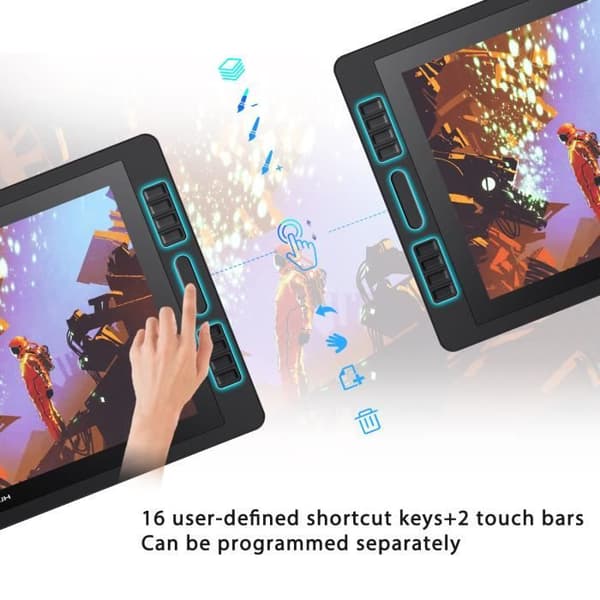 HUION Kamvas Pro 20 (2019) grafikplatta med batterifri penntiltfunktion