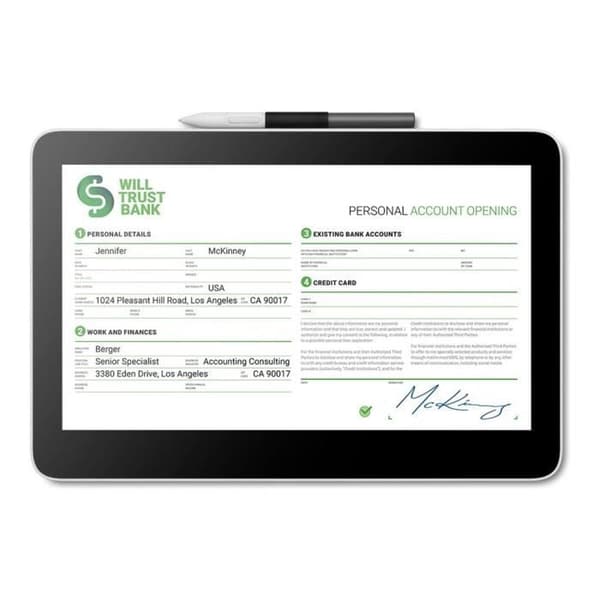 - Wacom - Wacom One 13 - Digitaliserare med LCD-skärm - elektromagnetisk - trådbunden - USB-C