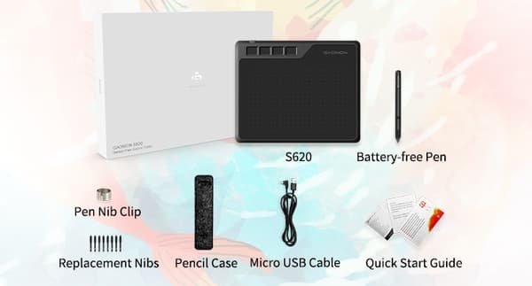 Digitalt Ritbord 16,5x10cm med penna Windows Mac Android Chrome
