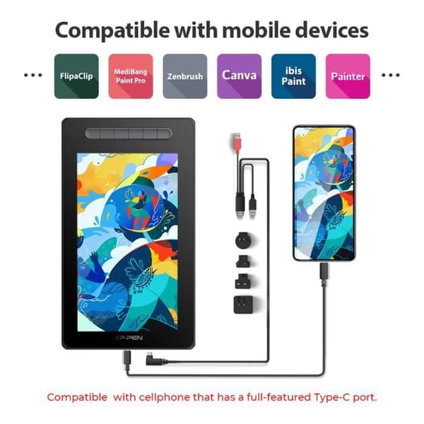 XPPen-Artist 10 2nd Gen-Graphic Tablet med 10,1 tums skärm-X3 8192 Level Chip Pen-kompatibel Windows Mac Linux