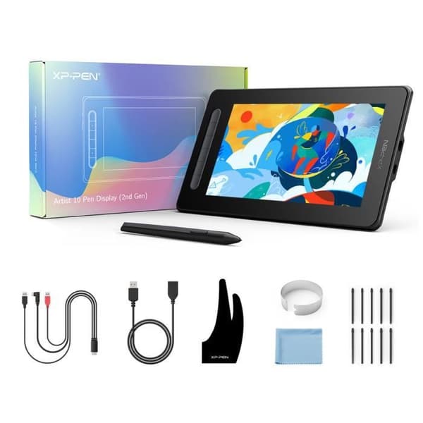XPPen-Artist 10 2nd Gen-Graphic Tablet med 10,1 tums skärm-X3 8192 Level Chip Pen-kompatibel Windows Mac Linux