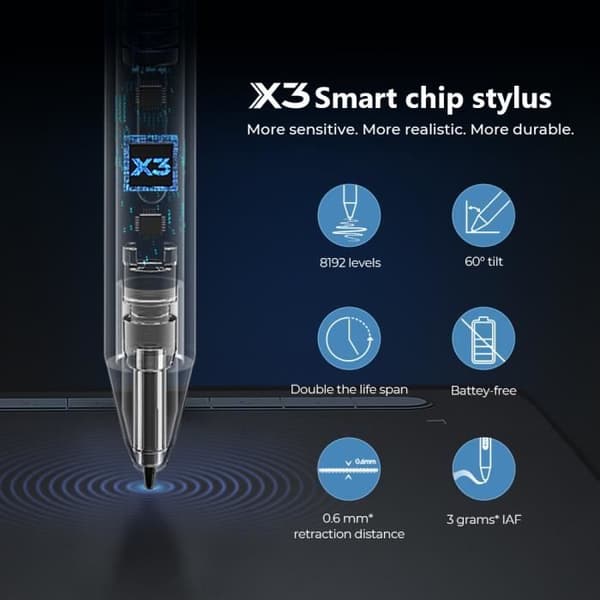 XPPen-Artist 10 2nd Gen-Graphic Tablet med 10,1 tums skärm-X3 8192 Level Chip Pen-kompatibel Windows Mac Linux